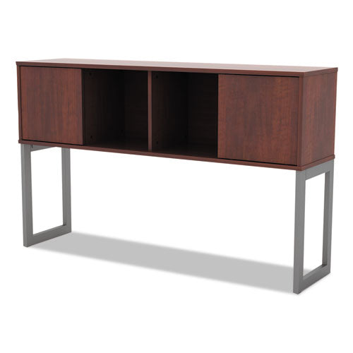 Alera Open Office Desk Series Hutch, 59w X 15d X 36.38h, Medium Cherry.