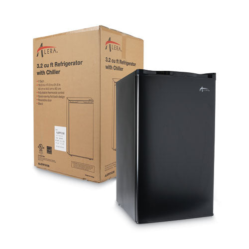 3.2 Cu. Ft. Refrigerator With Chiller Compartment, Black.