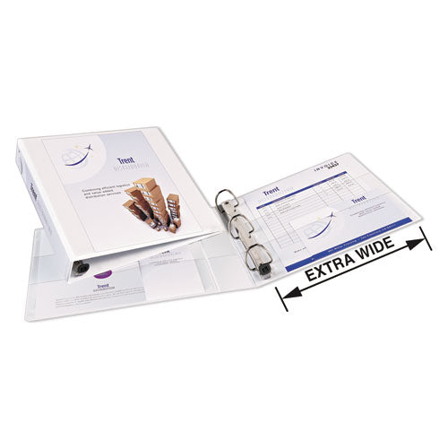 Heavy-duty View Binder With Durahinge,One Touch Ezd Rings/extra-wide Cover, 3 Ring, 1.5" Capacity, 11 X 8.5, White, (1319)