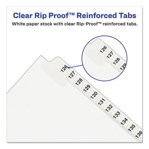 Preprinted Legal Exhibit Side Tab Index Dividers, Avery Style, 25-tab, 1 To 25, 11 X 8.5, White, 1 Set, (1330).