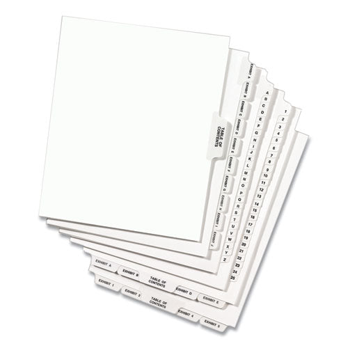 Preprinted Legal Exhibit Side Tab Index Dividers,Avery Style, 25-tab, 26 To 50, 11 X 8.5, White, 1 Set, (1331)