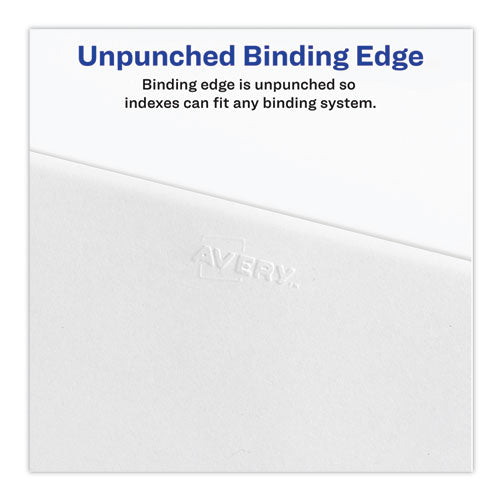 Preprinted Legal Exhibit Side Tab Index Dividers, Avery Style,25-tab, 126 To 150, 11 X 8.5, White, 1 Set, (1335)