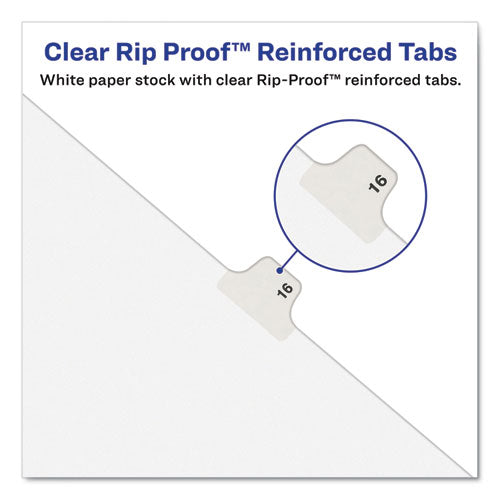 Preprinted Legal Exhibit Side Tab Index Dividers, Avery Style, 26-tab,C, 11 X 8.5, White, 25/pack, (1403)