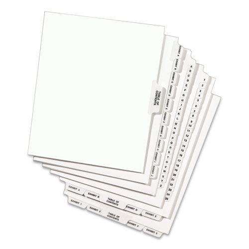 Preprinted Legal Exhibit Side Tab Index Dividers, Avery Style, 26-tab,C, 11 X 8.5, White, 25/pack, (1403)