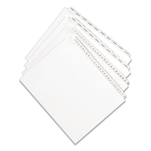 Preprinted Legal Exhibit Side Tab Index Dividers,Allstate Style, 25-tab, 76 To 100, 11 X 8.5, White, 1 Set, (1704)