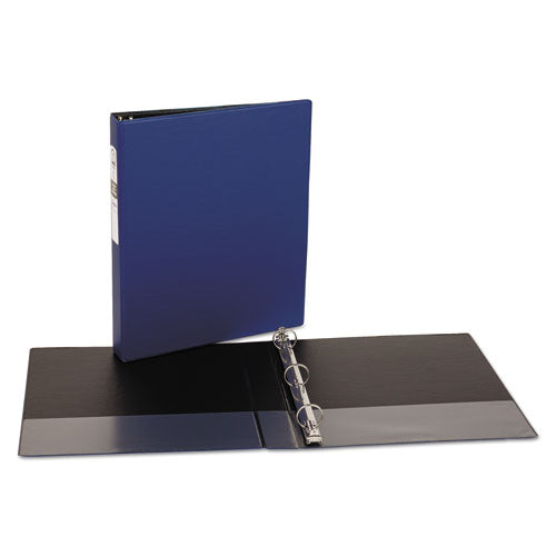 Economy Non-view Binder With Round Rings, 3 Rings, 1" Capacity, 11 X 8.5, Blue, (3300).