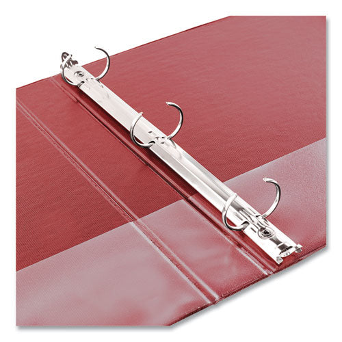 Economy Non-view Binder With Round Rings, 3 Rings, 1" Capacity, 11 X 8.5, Red, (3310).