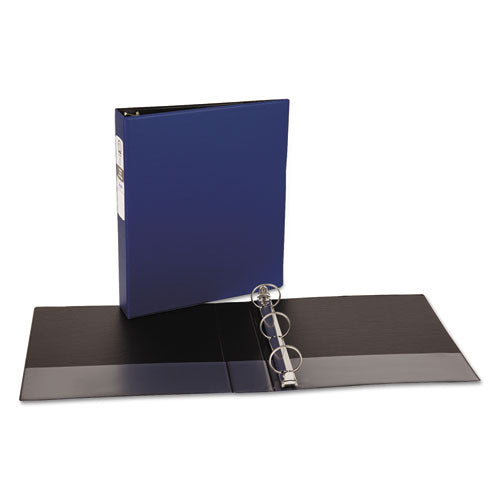 Economy Non-view Binder With Round Rings, 3 Rings, 1.5" Capacity, 11 X 8.5, Blue, (3400).