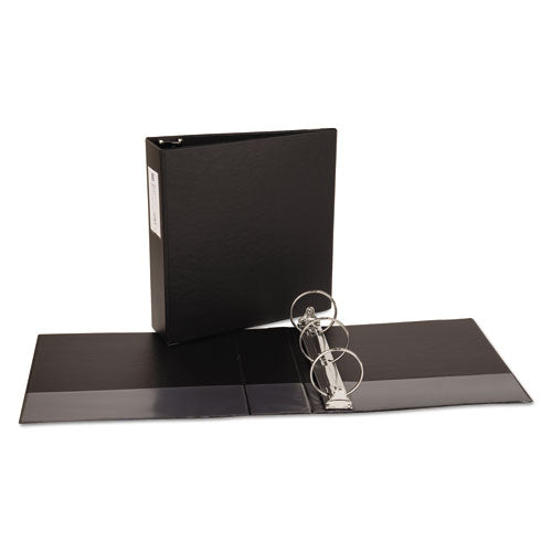 Economy Non-view Binder With Round Rings, 3 Rings, 3" Capacity, 11 X 8.5, Black, (4601).