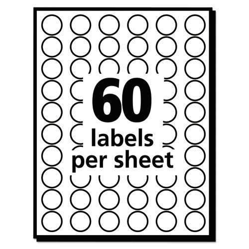 Handwrite Only Self-adhesive Removable Round Color-coding Labels, .0.5" Dia, Light Blue, 60/sheet, 14 Sheets/pack, (5050)