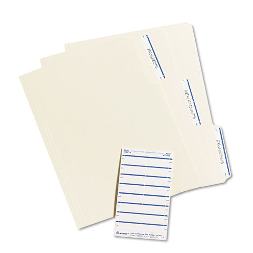 Printable 4" X 6" - Permanent File Folder Labels, 0.69 X 3.44, White, 7/sheet, 36 Sheets/pack, (5200).