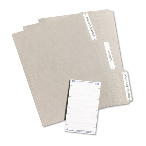 Printable 4" X 6" - Permanent File Folder Labels, 0.69 X 3.44, White, 7/sheet, 36 Sheets/pack, (5202).