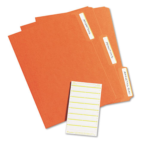 Printable 4" X 6" -Permanent File Folder Labels, 0.69 X 3.44, White, 7/sheet, 36 Sheets/pack, (5209)