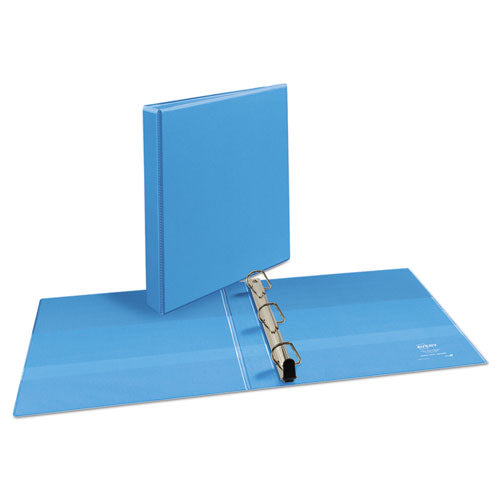 Heavy-duty Non Stick View Binder With Durahinge And Slant Rings, 3 Rings, 1" Capacity, 11 X 8.5, Light Blue, (5301).