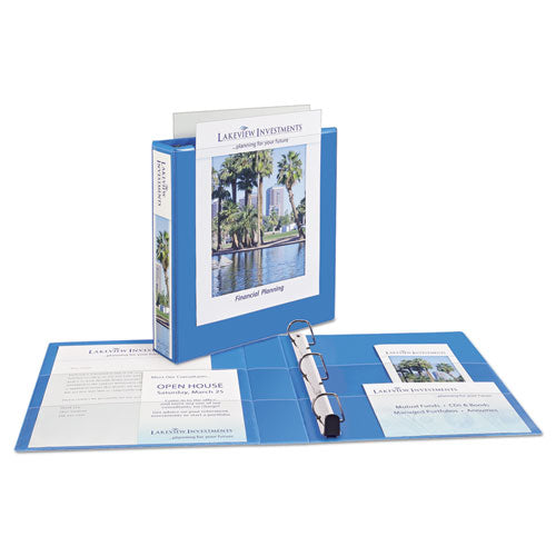 Heavy-duty Non Stick View Binder With Durahinge And Slant Rings, 3 Rings, 1.5" Capacity, 11 X 8.5, Light Blue, (5401).