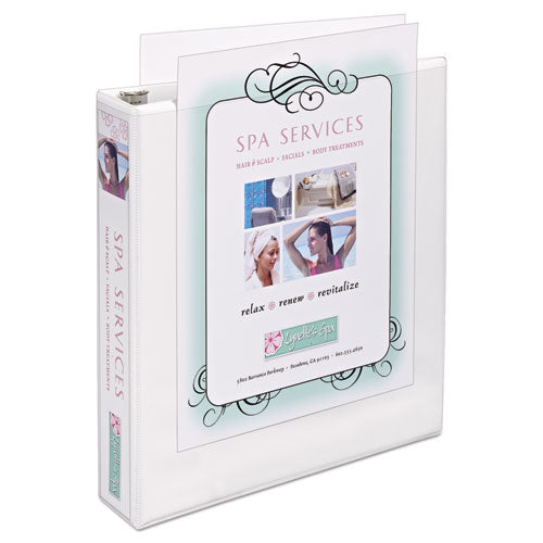 Heavy-duty Non Stick View Binder With Durahinge And Slant Rings, 3 Rings, 1.5" Capacity, 11 X 8.5, White, (5404).