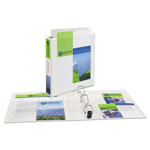 Heavy-duty Non Stick View Binder With Durahinge And Slant Rings, 3 Rings, 1.5" Capacity, 11 X 8.5, White, (5404).