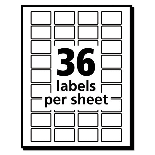 Removable Multi-use Labels, Inkjet/laser Printers, 0.5 X 0.75, White, 36/sheet, 28 Sheets/pack, (5418).