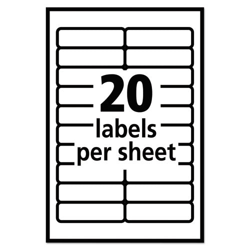 Removable Multi-use Labels, Inkjet/laser Printers, 0.5 X 1.75, White, 20/sheet, 42 Sheets/pack, (5422).