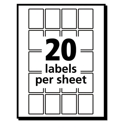 Removable Multi-use Labels, Inkjet/laser Printers,1 X 0.75, White, 20/sheet, 50 Sheets/pack, (5428)