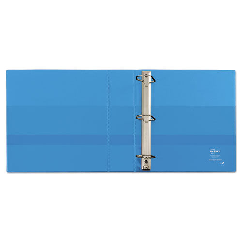 Heavy-duty Non Stick View Binder With Durahinge And Slant Rings, 3 Rings, 2" Capacity, 11 X 8.5, Light Blue, (5501).