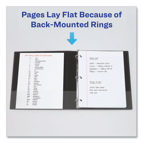 Heavy-duty Non Stick View Binder With Durahinge And Slant Rings, 3 Rings, 3" Capacity, 11 X 8.5, Black, (5600).