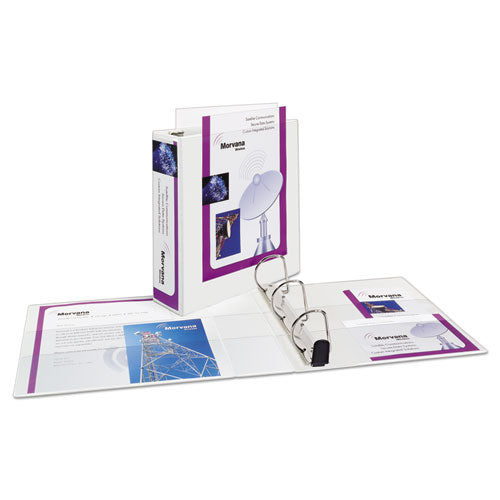 Heavy-duty Non Stick View Binder With Durahinge And Slant Rings, 3 Rings, 3" Capacity, 11 X 8.5, White, (5604).