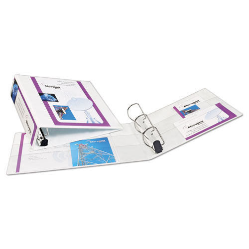 Heavy-duty Non Stick View Binder With Durahinge And Slant Rings, 3 Rings, 3" Capacity, 11 X 8.5, White, (5604).