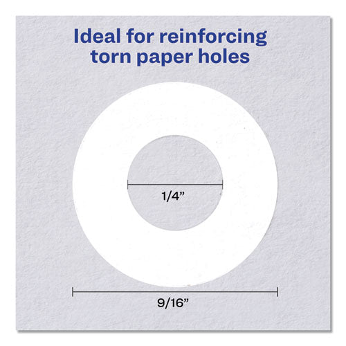 Dispenser Pack Hole Reinforcements, 0.25" Dia, White, 1,000/pack, (5720).