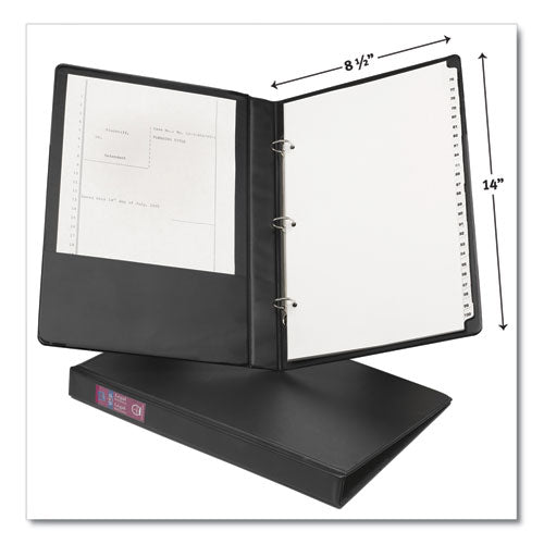 Legal Durable Non-view Binder With Round Rings, 3 Rings, 1" Capacity, 14 X 8.5, Black, (6400).