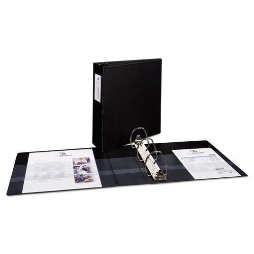 Durable Non-view Binder With Durahinge And Ezd Rings, 3 Rings, 3" Capacity, 11 X 8.5, Black, (8702).