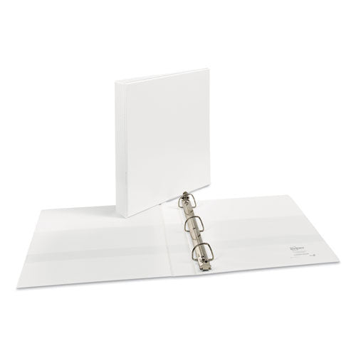 Durable View Binder With Durahinge And Ezd Rings, 3 Rings, 1" Capacity, 11 X 8.5, White, (9301).