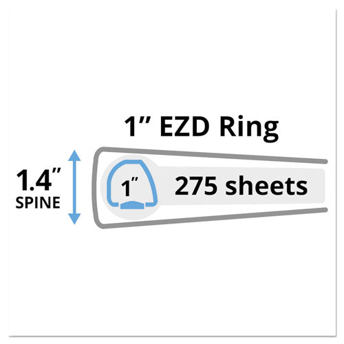 Durable View Binder With Durahinge And Ezd Rings, 3 Rings, 1" Capacity, 11 X 8.5, White, (9301).