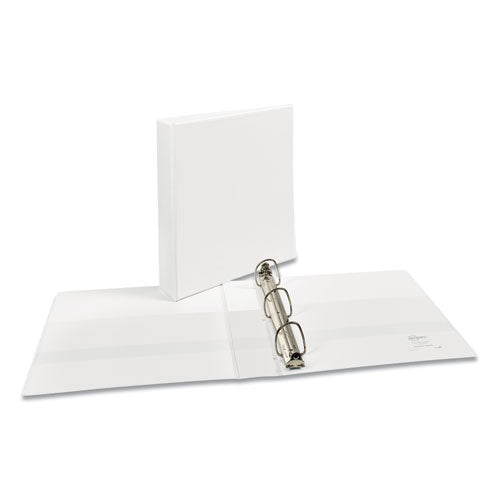 Durable View Binder With Durahinge And Ezd Rings, 3 Rings, 1.5" Capacity, 11 X 8.5, White, (9401).