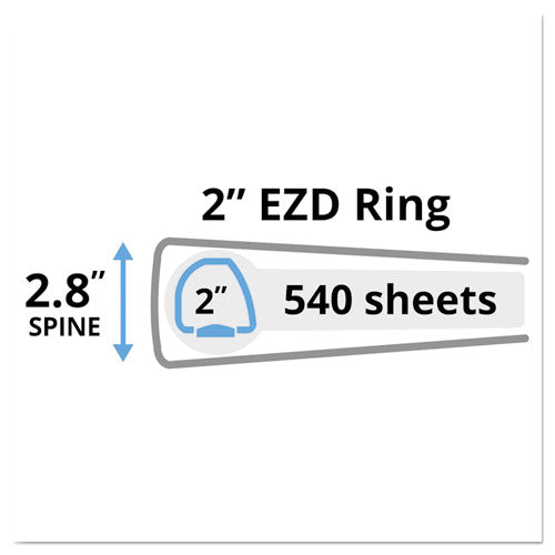 Durable View Binder With Durahinge And Ezd Rings, 3 Rings, 2" Capacity, 11 X 8.5, Black, (9500).