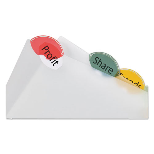 Insertable Style Edge Tab Plastic Dividers, 7-hole Punched, 5-tab, 8.5 X 5.5, Translucent, 1 Set.