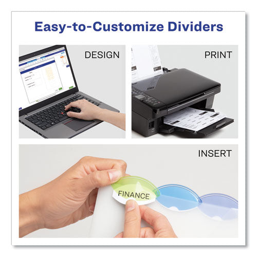 Insertable Style Edge Tab Plastic Dividers, 5-tab, 11 X 8.5, Translucent, 1 Set.