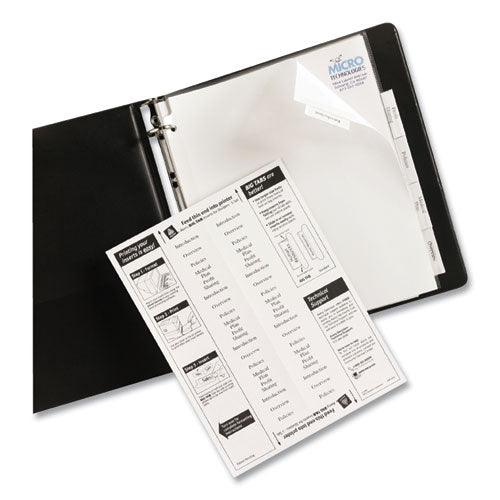 Insertable Big Tab Dividers, 5-tab, Single-sided Copper Edge Reinforcing, 11.13 X 9.25, White, Clear Tabs, 1 Set.