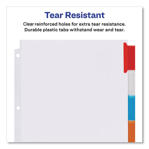 Insertable Big Tab Dividers, 8-tab, 11.13 X 9.25, White, Assorted Tabs, 1 Set.