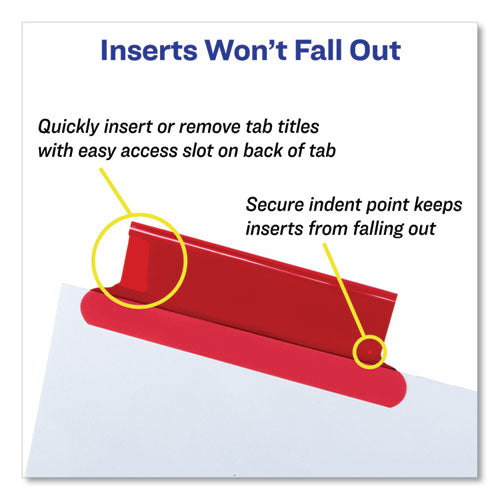 Insertable Big Tab Dividers, 8-tab, 11.13 X 9.25, White, Assorted Tabs, 1 Set.