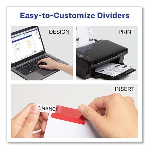 Insertable Dividers W/single Pockets, 5-tab, 11.25 X 9.13, White, 1 Set.