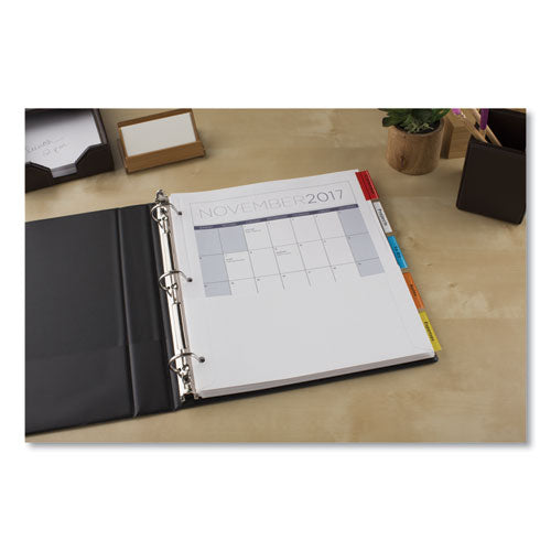 Insertable Dividers W/single Pockets, 5-tab, 11.25 X 9.13, White, 1 Set.