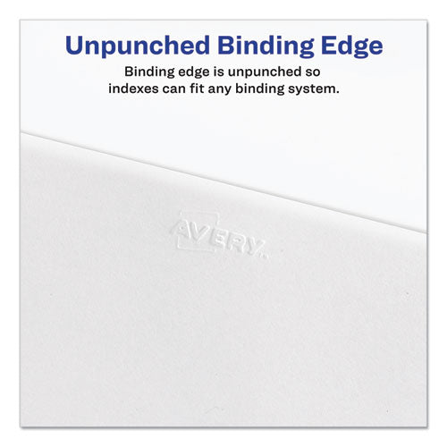 Preprinted Legal Exhibit Side Tab Index Dividers, Avery Style, 25-tab, 1 To 25, 11 X 8.5, White, 1 Set.