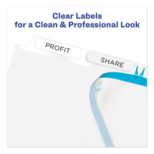 Print And Apply Index Maker Clear Label Unpunched Dividers, 5-tab, 11 X 8.5, White, 5 Sets.