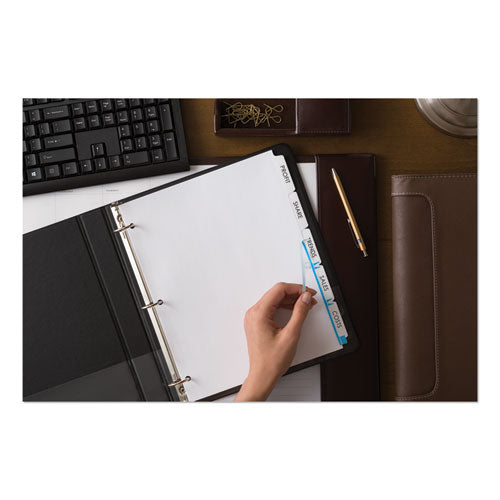 Print And Apply Index Maker Clear Label Dividers, 5-tab, White Tabs, 11 X 8.5, White, 5 Sets.