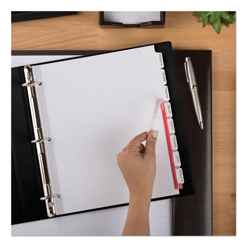 Print And Apply Index Maker Clear Label Dividers, Extra Wide Tab, 8-tab, 11.25 X 9.25, White, 1 Set.