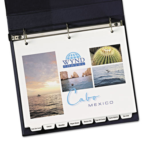 Customizable Print-on Dividers, 3-hole Punched, 8-tab, 11 X 8.5, White, 25 Sets.