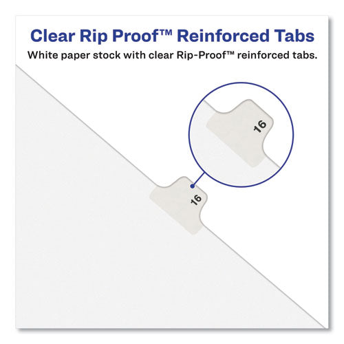 Avery-style Preprinted Legal Bottom Tab Divider, 26-tab, Exhibit I, 11 X 8.5, White, 25/pk.