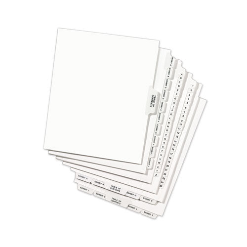 Avery-style Preprinted Legal Bottom Tab Divider, 26-tab, Exhibit I, 11 X 8.5, White, 25/pk.