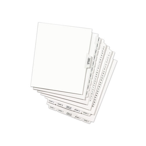 Avery-style Preprinted Legal Bottom Tab Dividers, 26-tab, Exhibit P, 11 X 8.5, White, 25/pack.